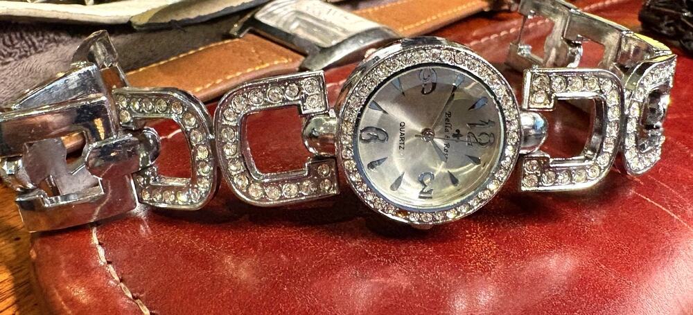 Women's 27mm Bella & Rose Dress Watch, Crystal Accents, Bracelet Band